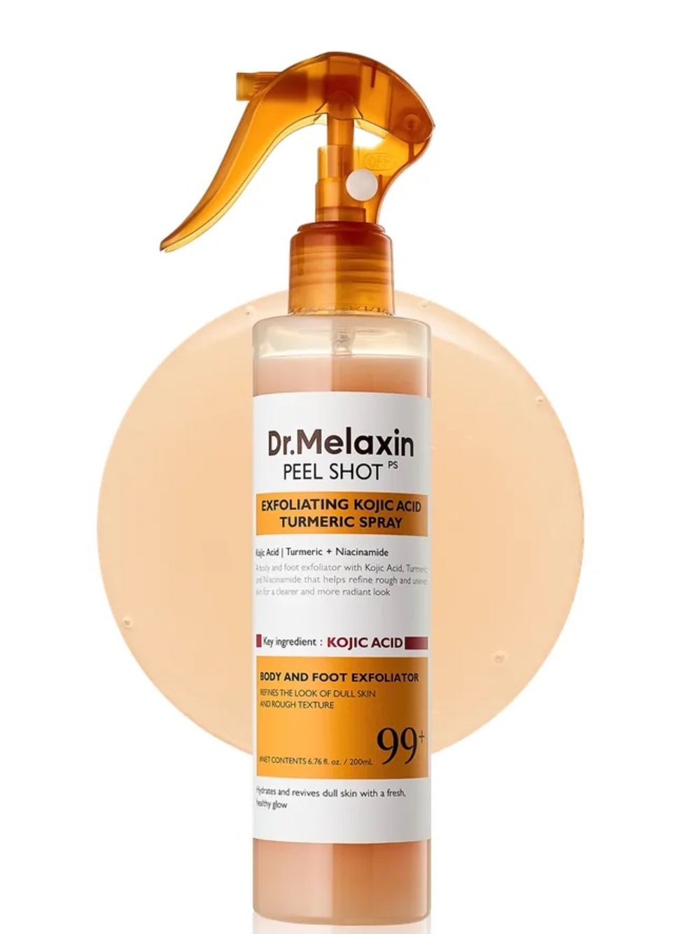 Dr. Melaxin Peel Shot Exfoliating Kojic Acid Turmeric Spray.  200ml  NEW